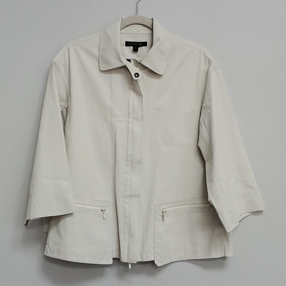 Lafayette 148 new york cotton linen coated jacket